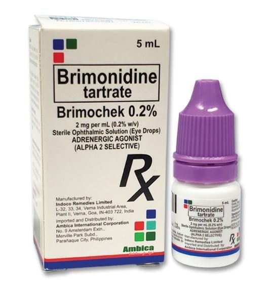 Brimochek 0.2% Eye Drops 5ml Botl Brimonidine Tartrate