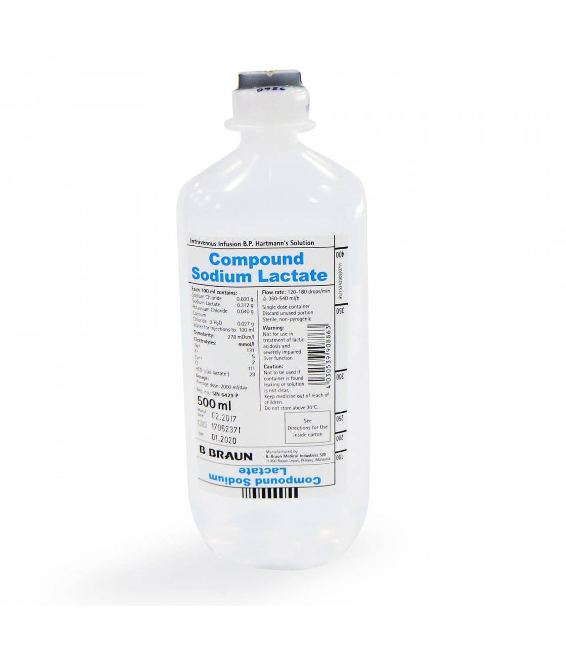 Compound Sodium Lactate IV Inf 500ml Compound Sodium Lactate Iv Inf 500ml