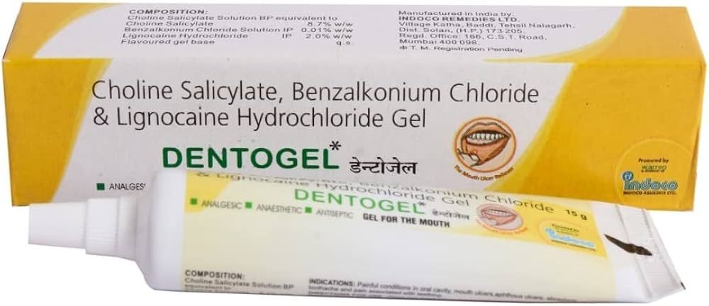 Dentogel Gel 10g Choline Salicylate + Lignocaine