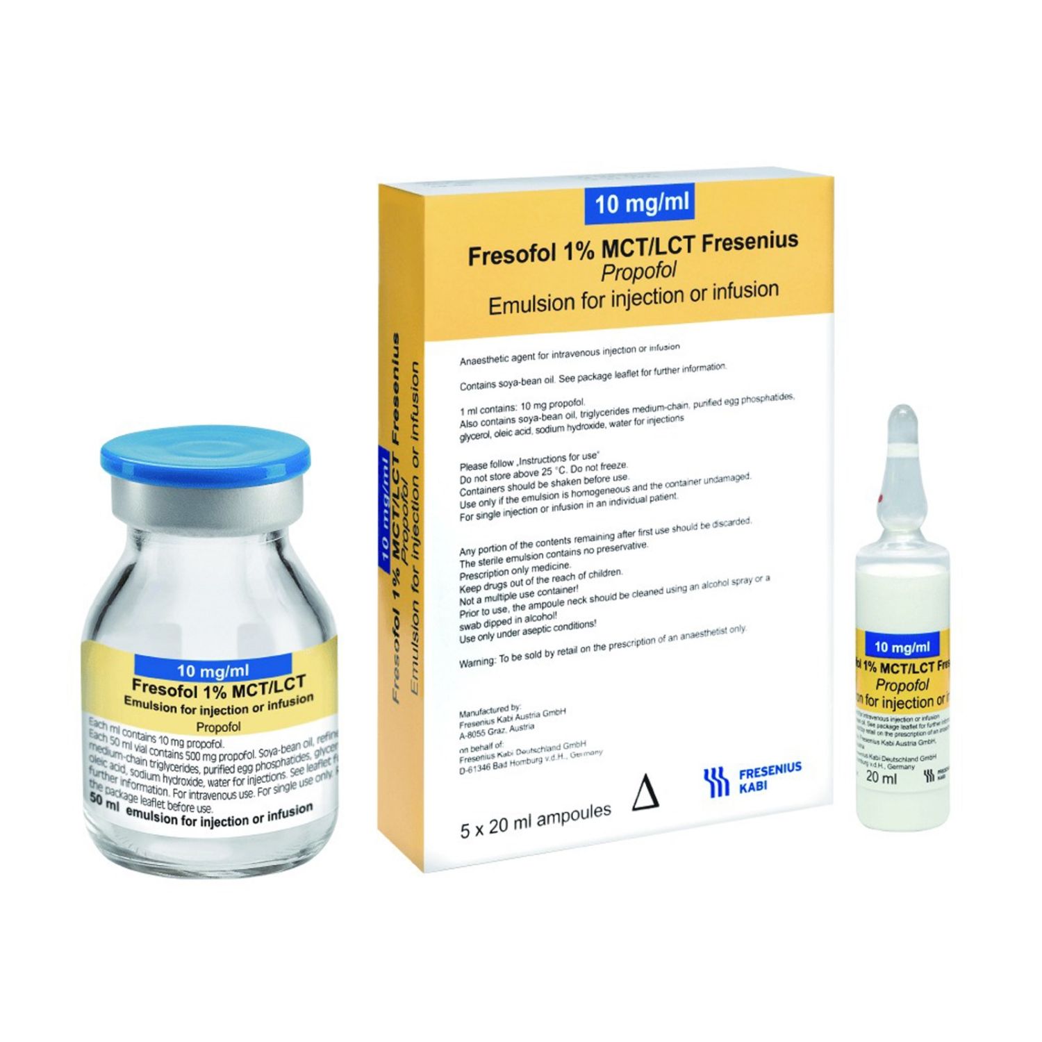 Fresofol 1% 5 x 20ml Propofol 1%