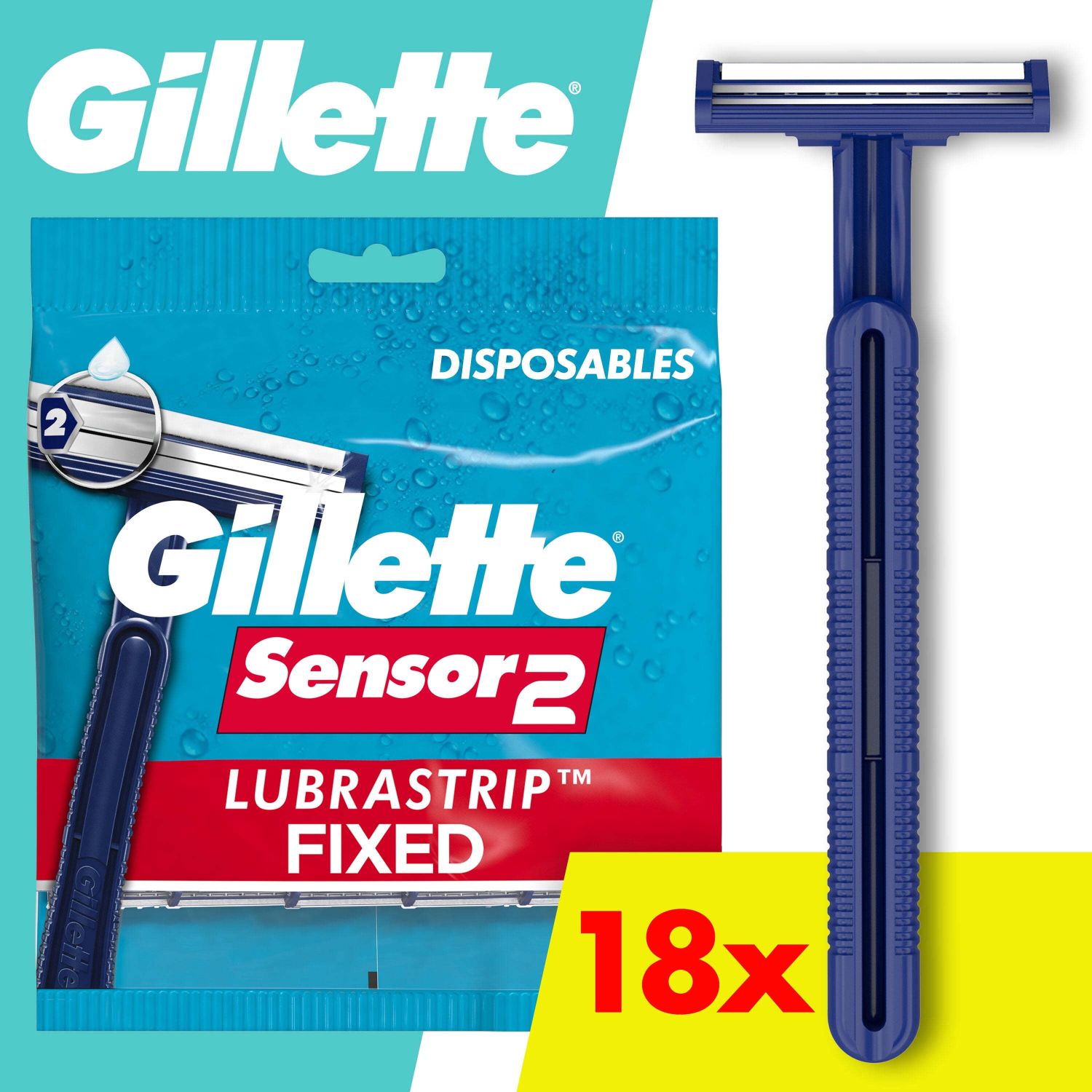 Gillette Blue 2 18 +Blue2 Pl 18 @ RS 2160