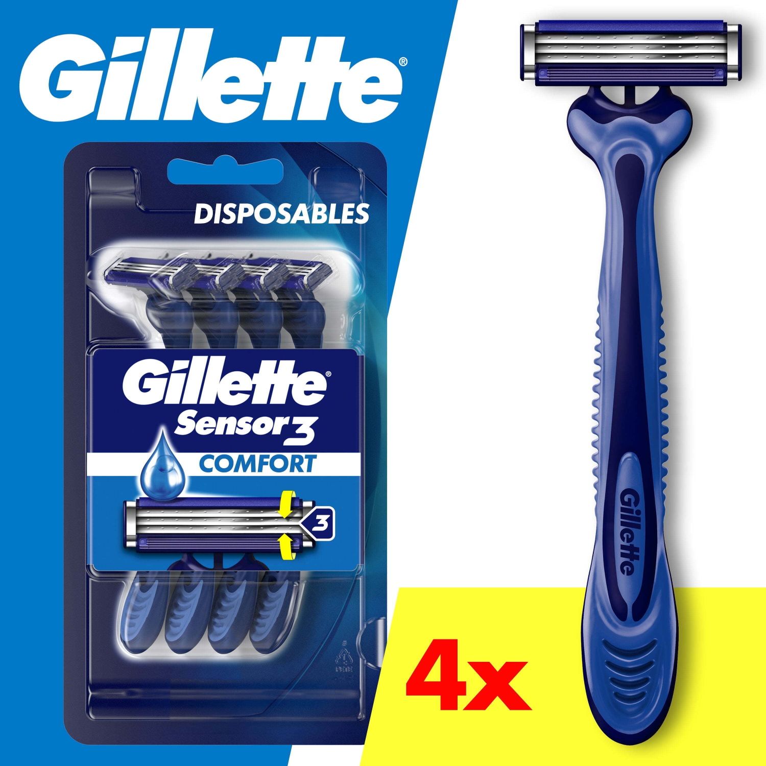 Gillette Blue 3 Pouches 4 s