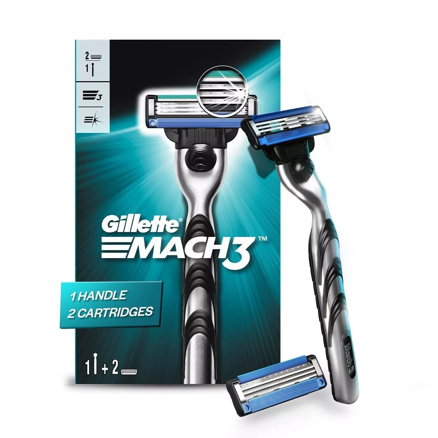 Gillette Mach3 Cartr 2 S + Mach 3 Rf Rz