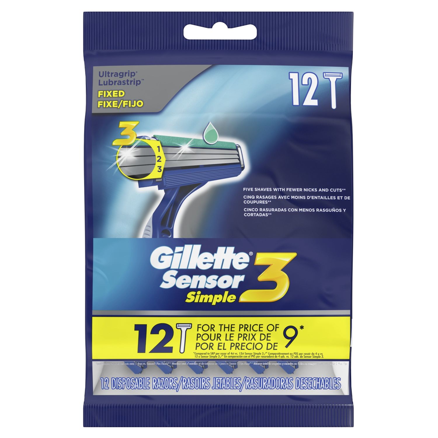 GILLETTE SIMPLE3 RAZOR(576)-295/=