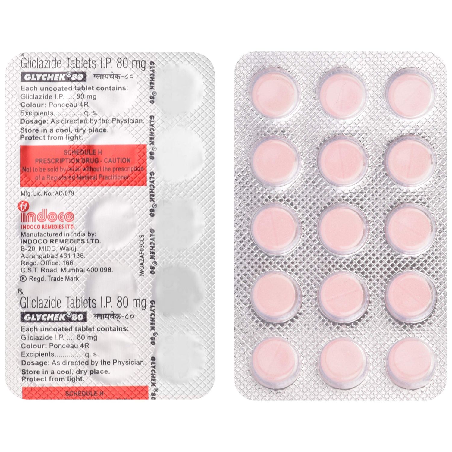 Glychek 80 Tabs 80mg 10X10s