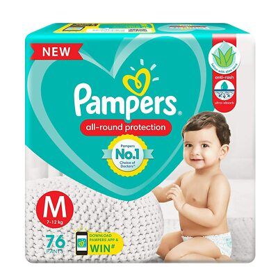 Pampers M 8s @ Rs.390/=