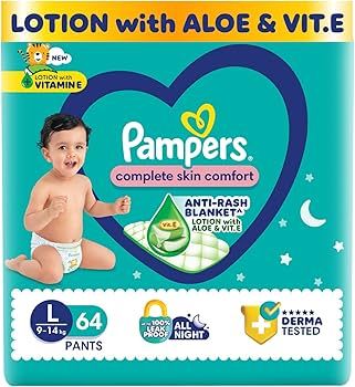 PAMPERS PANT L64+VBR 50ML FREE(4) 7250/=