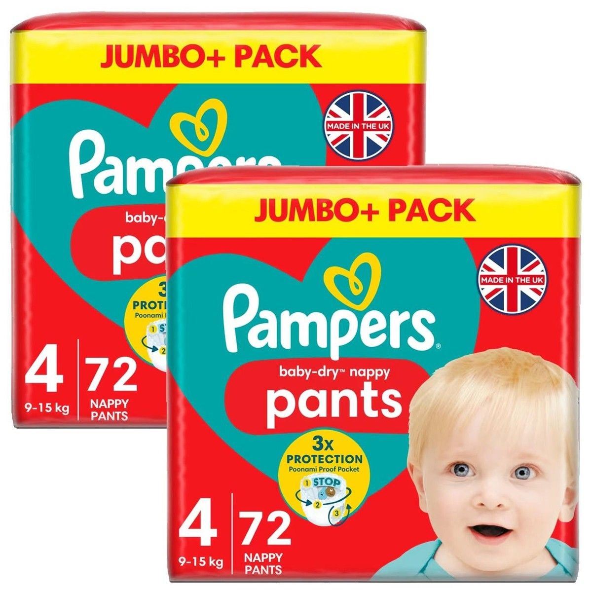 PAMPERS PANTS LG 4'S(72)-590/=