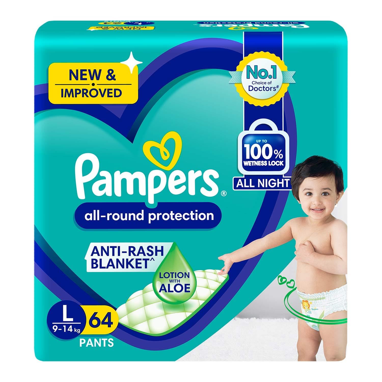 PAMPERS PANTS LG 64'S(3)-7250/=