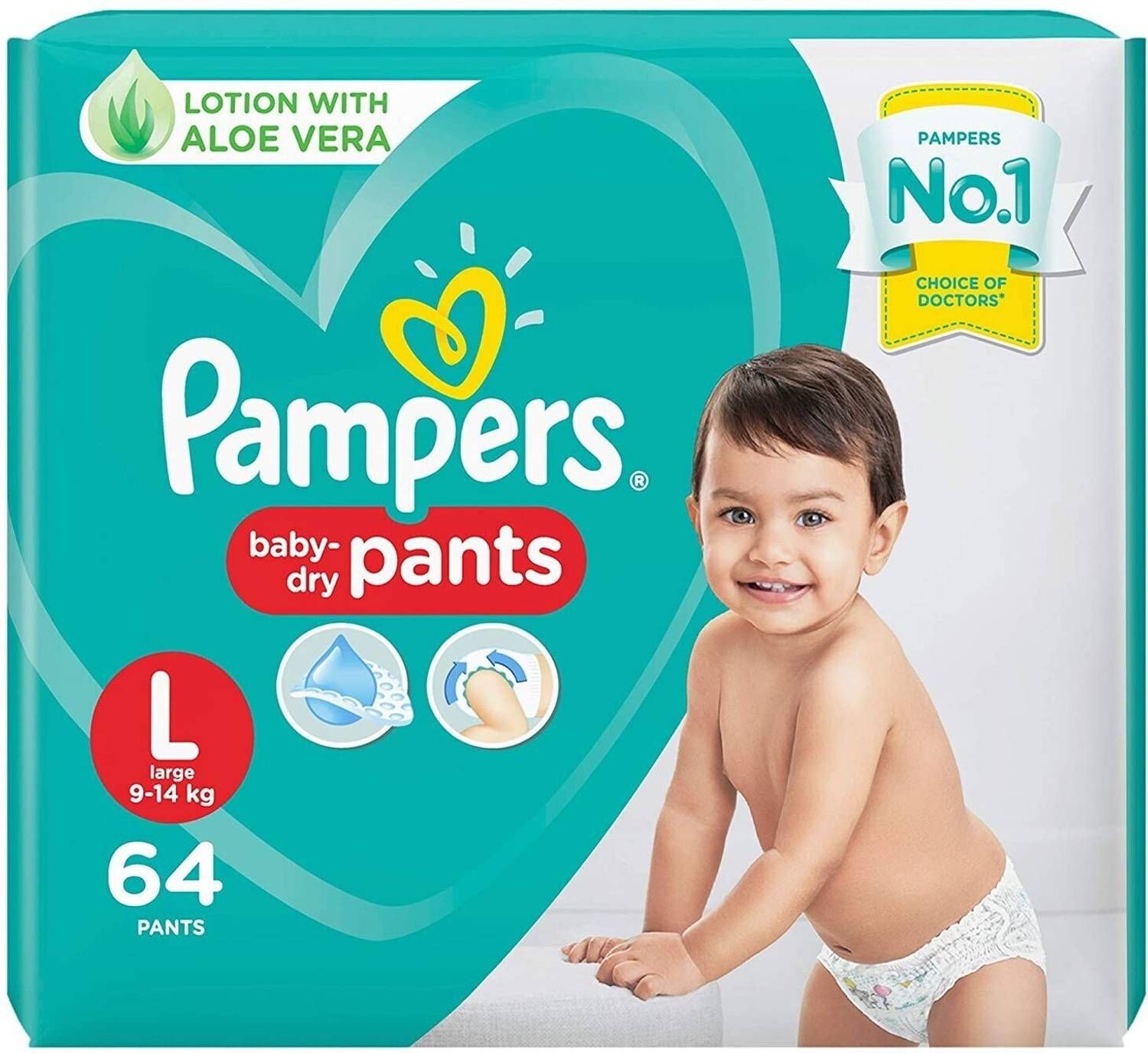 PAMPERS PANTS LG 64'S(3)-7440/=