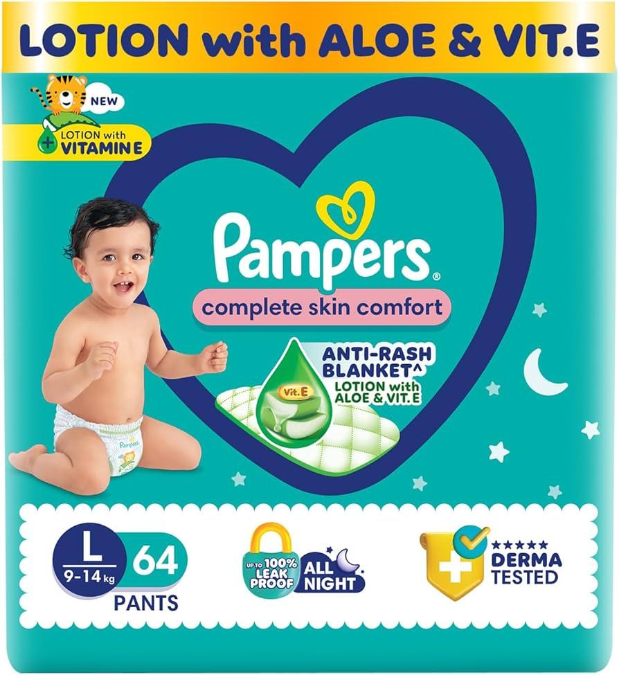 PAMPERS PANTS LG 64'S(3)-7765/=