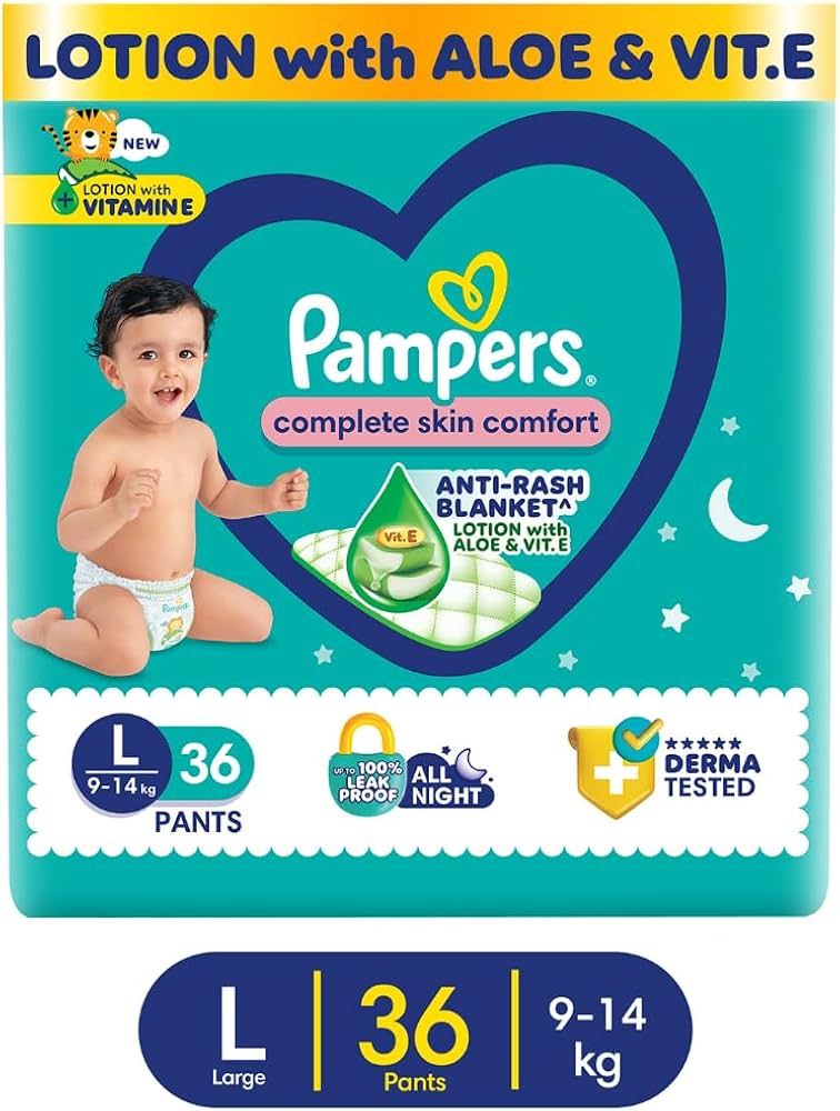 PAMPERS PANTS LG 64'S(4)-7380/=