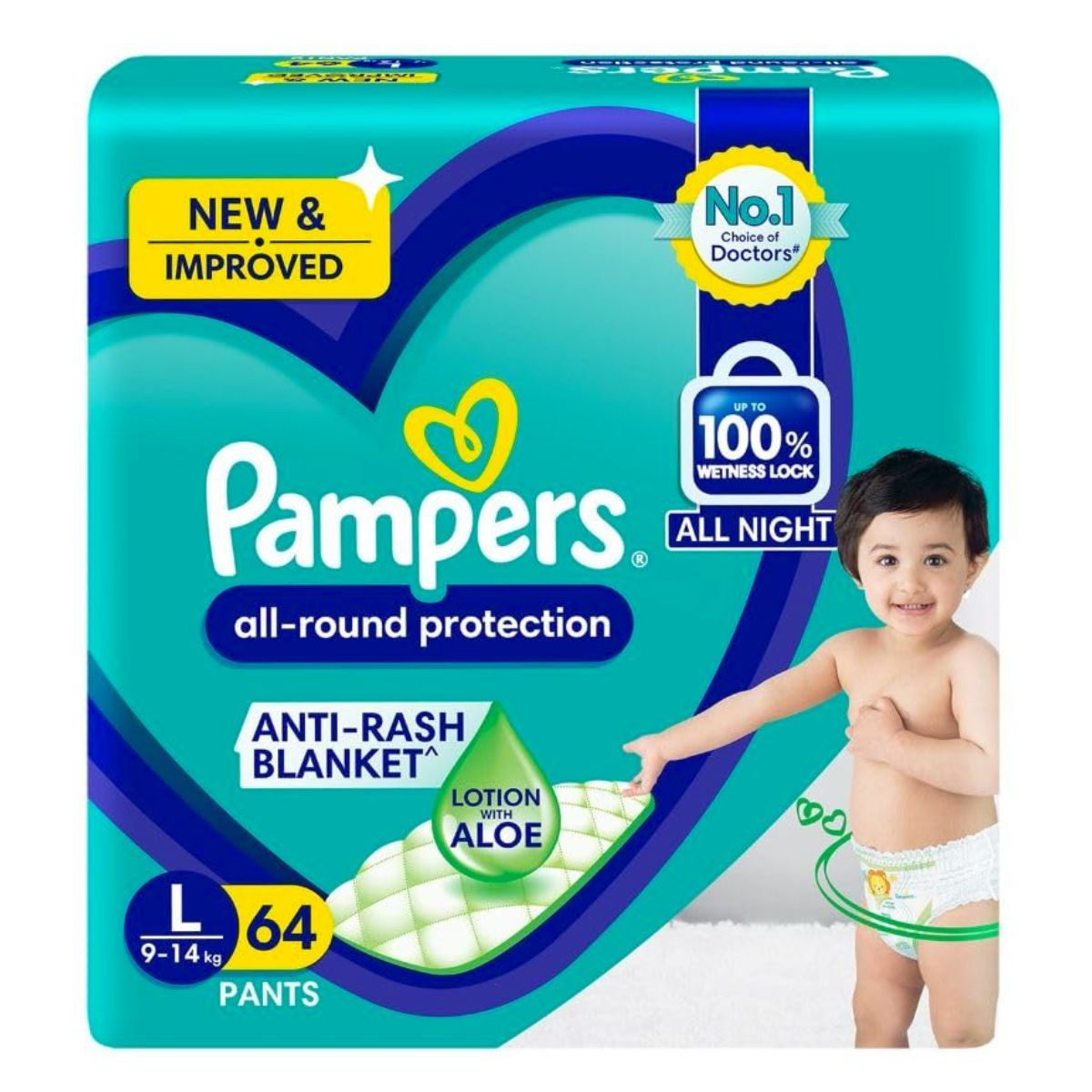 PAMPERS PANTS LG 64'S(4)-8680/=