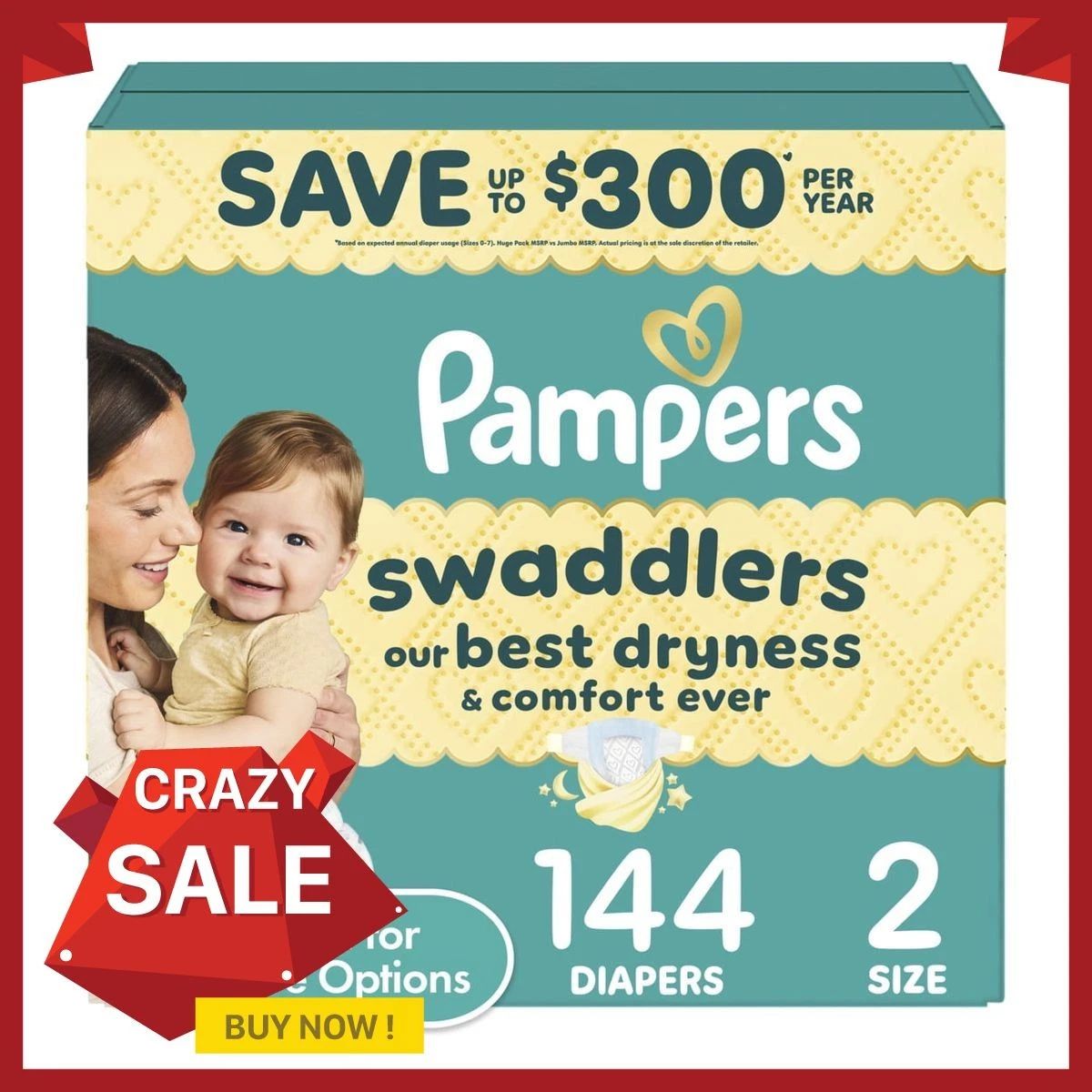 PAMPERS PANTS MD 2'S(144)-275/=