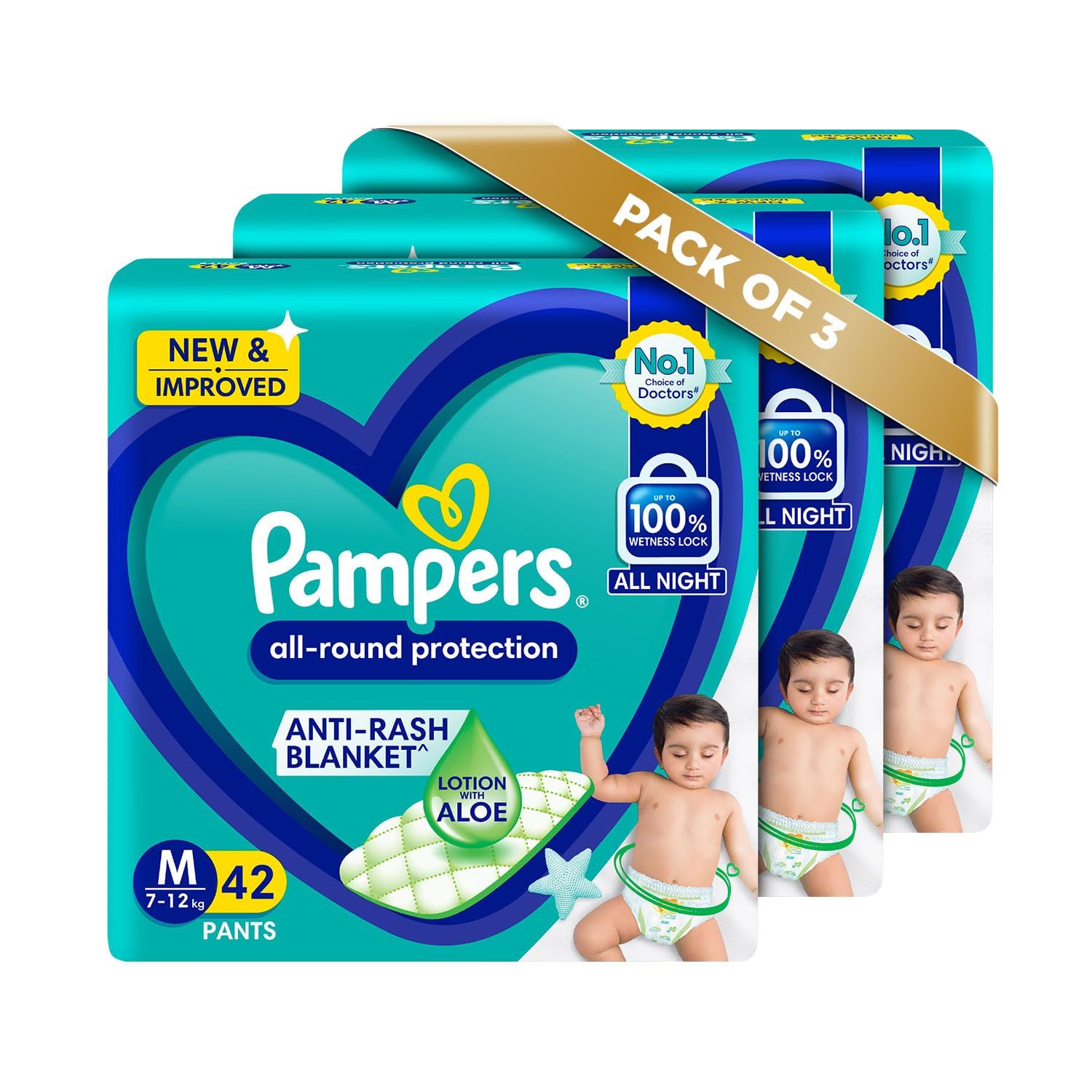PAMPERS PANTS MD 42'S(6)-4300/=