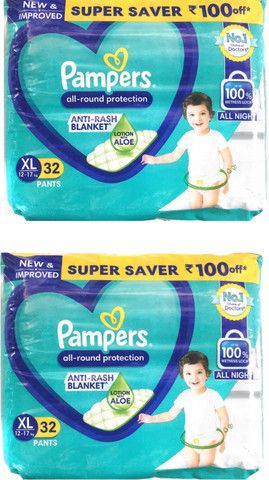 PAMPERS PANTS XL 34'S(4)-4520/=