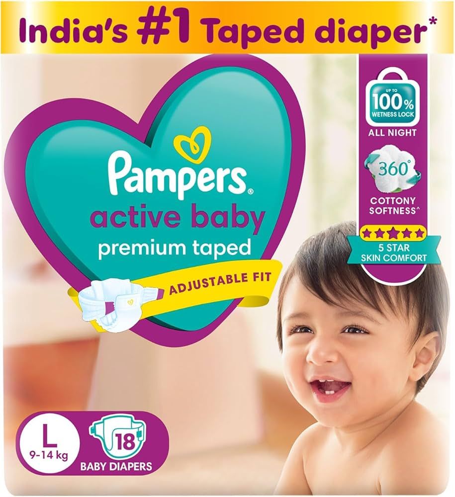 PAMPERS TAPE L18'S (12)-1100/=