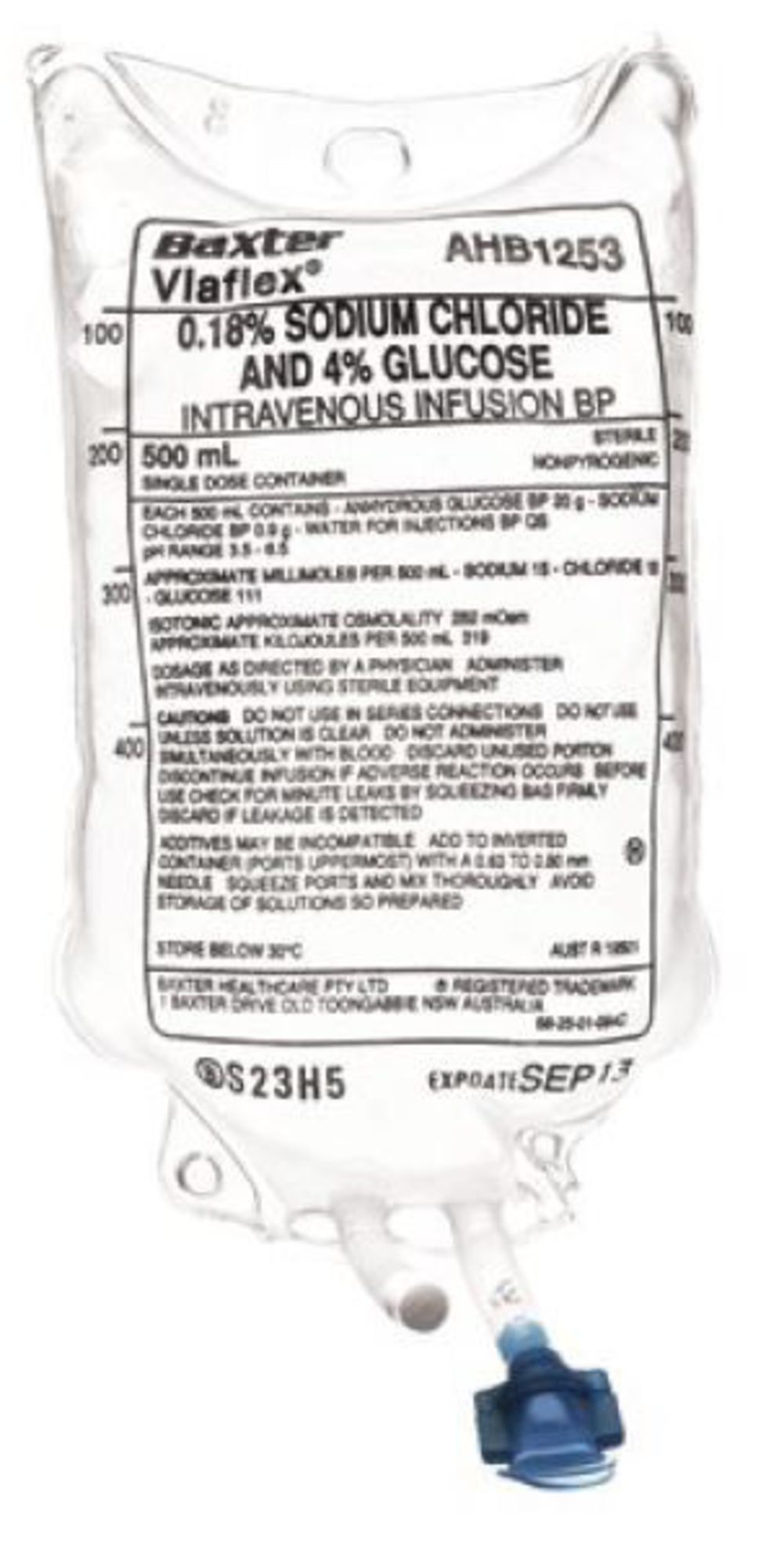 Sodium Chlo. 0.18%+Glucose 4% IV 500ml Sodium Chl. 0.18% & Glucose 4% I.V. Infu