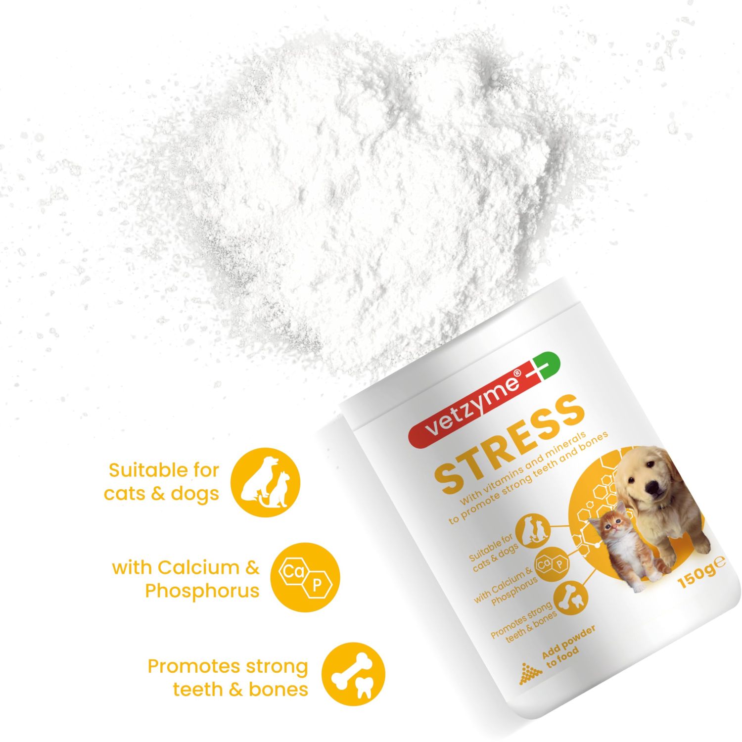 Stress Powder 150G Calcium & Phosphorus with A,D & E