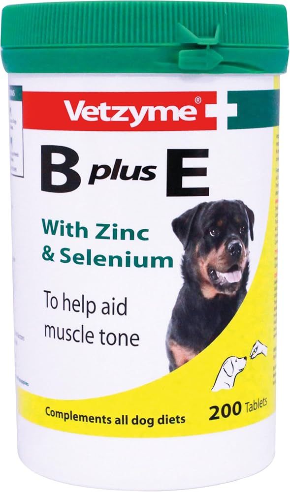 Vetzyme Tabs B + E 200'S Vitamin B+E with Zinc & Selenium for dog