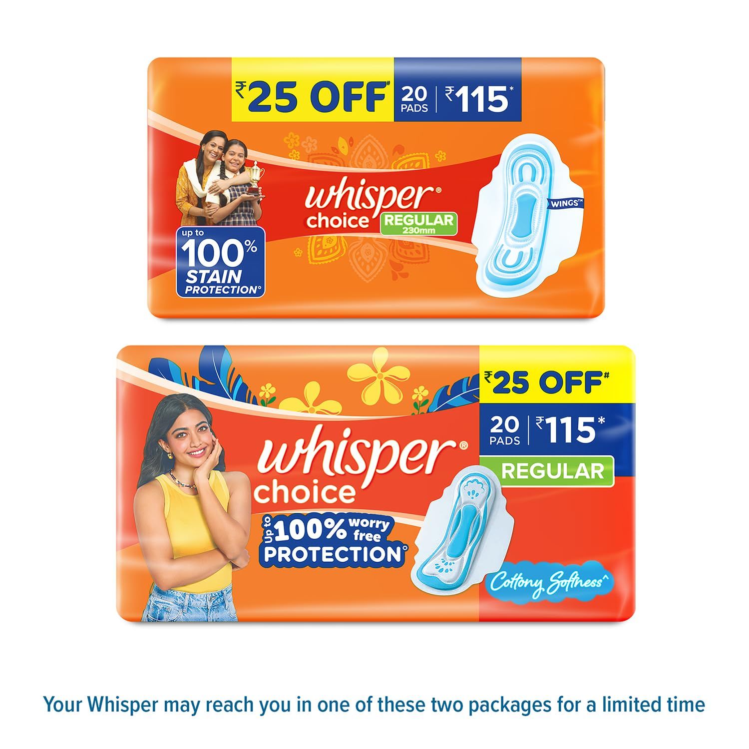 Whisper Regular 20 s 2 Units 20% Off