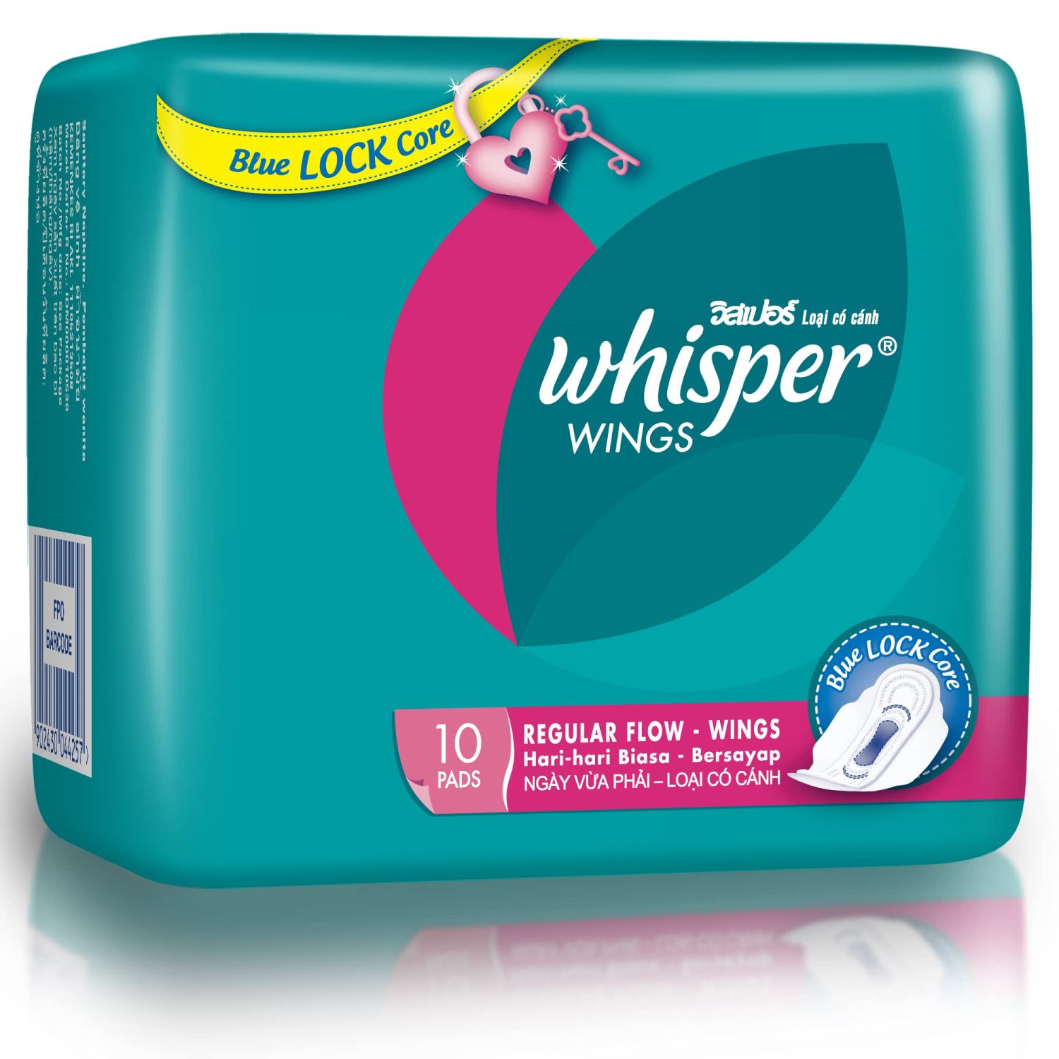 Whisper Regular Flow Wings 10 s